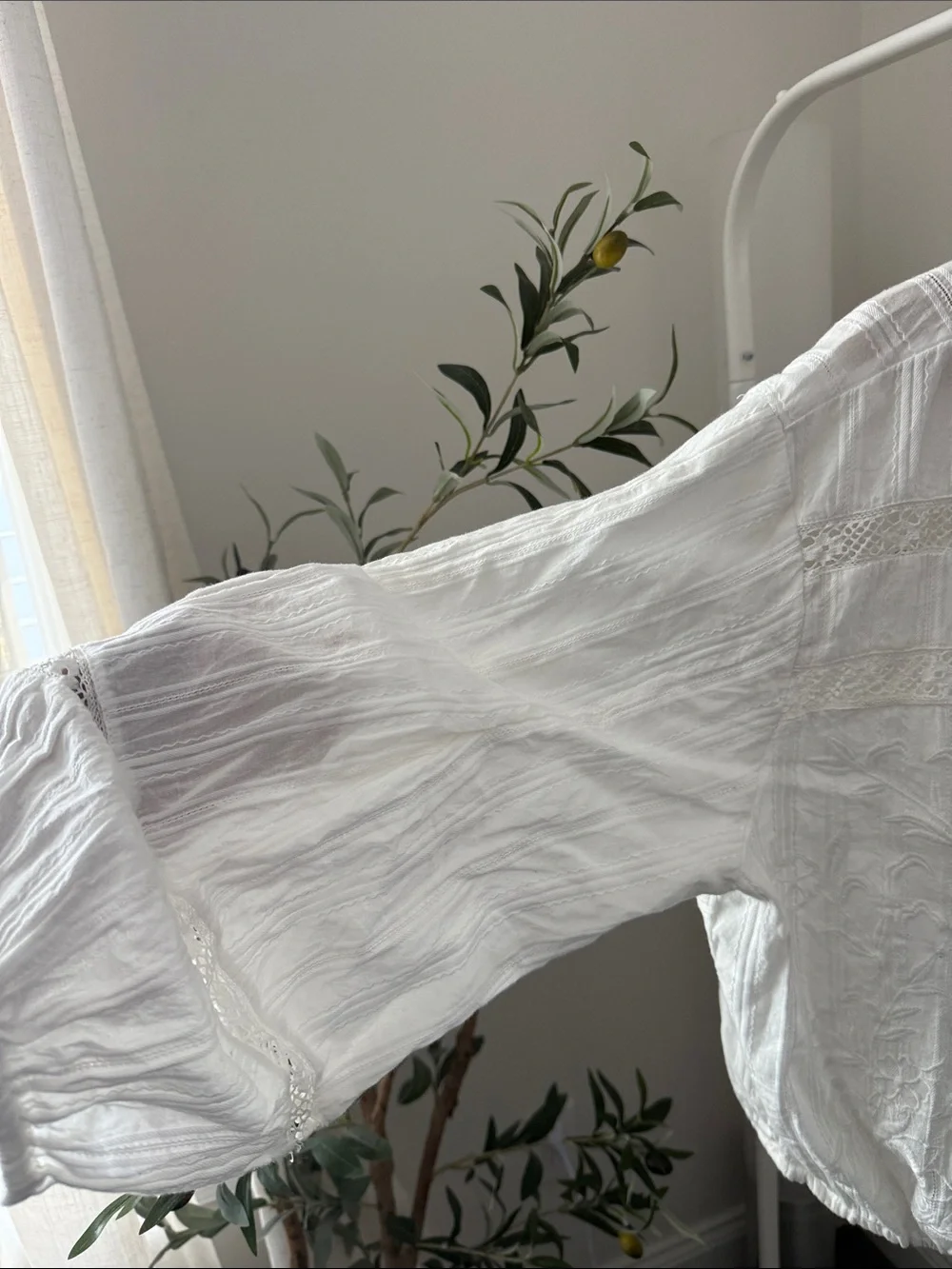 Free People Embroidered Peasant Blouse